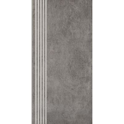 Paradyż Taranto stopnica 29,8x59,8 cm prosta nacinana szary mat