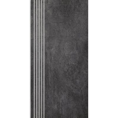 Paradyż Taranto stopnica 29,8x59,8 cm prosta nacinana grafitowy mat