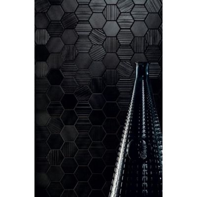 Tubądzin Horizon hex black mozaika ścienna 28,9x22,1 cm