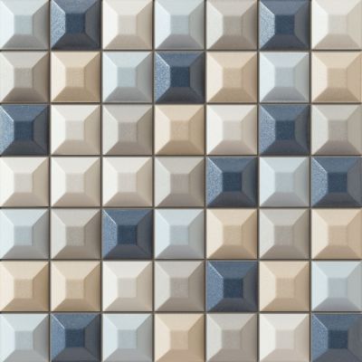 Tubądzin Elementary mozaika ścienna 31,4x31,4 cm niebieski półmat