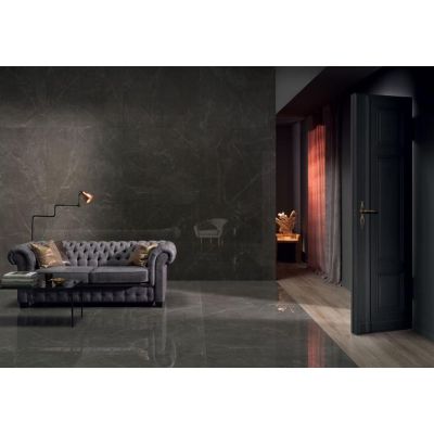 Tubądzin Mulina płytka podłogowa 119,8x119,8 cm grafitowy poler