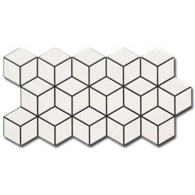 Realonda Hex Rhombus Snow płytka ścienno-podłogowa 26,5x51 cm biały mat