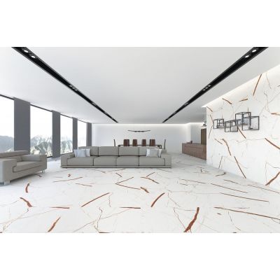 Stile Ceramic Pless płytka ścienno-podłogowa 60x120 cm biała/pomarańczowa