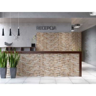 Cerrad Kallio płytka klinkierowa 45x15 cm beżowa-brązowa