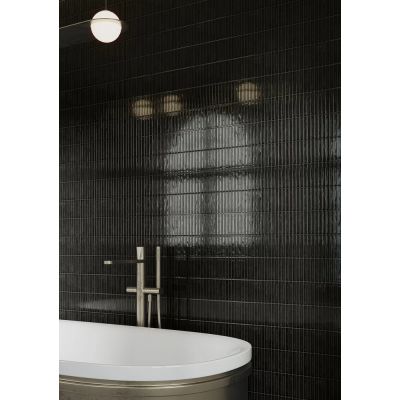 Paradyż Monpelli płytka ścienna 29,8x6,5 cm czarna