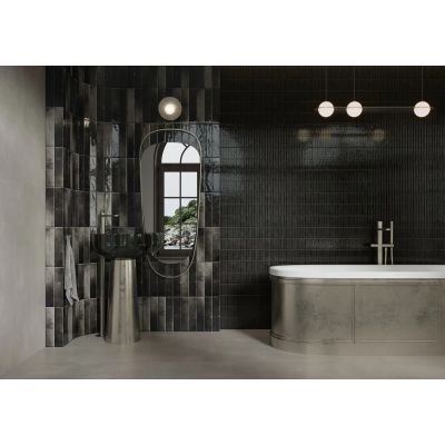 Paradyż Monpelli płytka ścienna 29,8x6,5 cm czarna