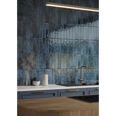 Paradyż Monpelli Navy STR płytka ścienna 29,8x6,5 cm niebieska