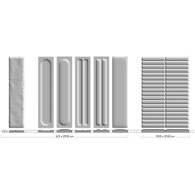 Paradyż Monpelli Navy Struktura C płytka ścienna 29,8x6,5 cm niebieska