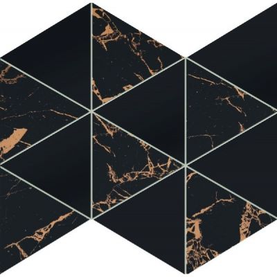 Tubądzin Gold Moon dekor ścienny 32,8x25,8 cm czarna