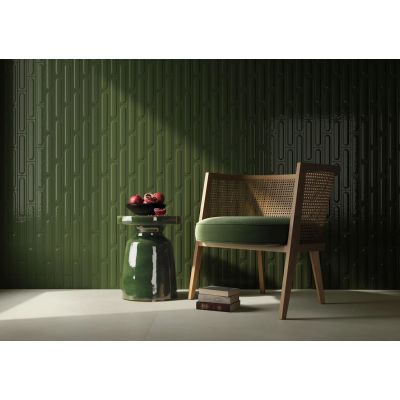 Paradyż Monpelli Olive Struktura C płytka ścienna 29,8x6,5 cm zielona