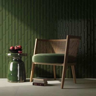 Paradyż Monpelli Olive Struktura A płytka ścienna 29,8x6,5 cm zielona