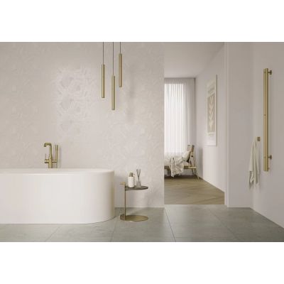 Paradyż Puris White płytka ścienna rekt. dekor a 89,8x29,8 cm biała