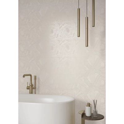 Paradyż Puris White płytka ścienna rekt. dekor a 89,8x29,8 cm biała