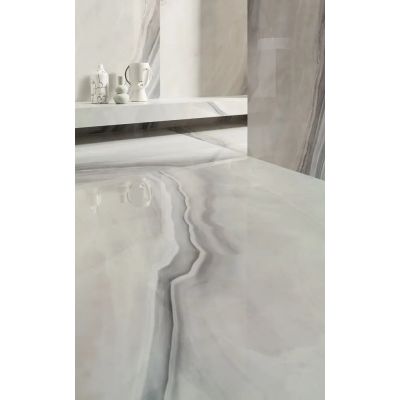 Tubądzin White Opal płytka podłogowa 59,8x59,8 cm beżowa-biała