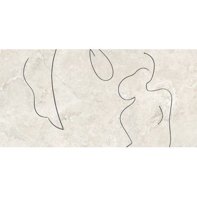 Tubądzin Teri Soft Line dekor ścienny 119,8x59,8 cm beżowa