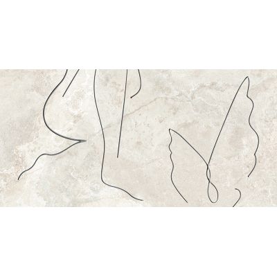 Tubądzin Teri Soft Line dekor ścienny 119,8x59,8 cm beżowa