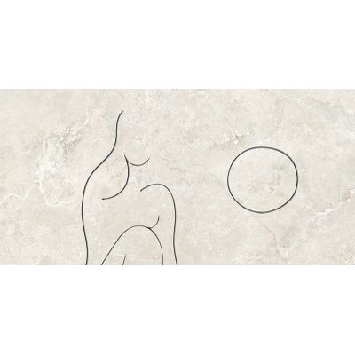 Tubądzin Teri Soft Line dekor ścienny 119,8x59,8 cm beżowa