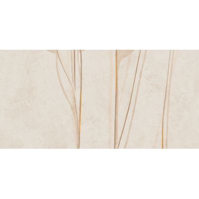 Tubądzin Mild Clay Leaves A dekor ścienny 119,8x59,8 cm beżowa