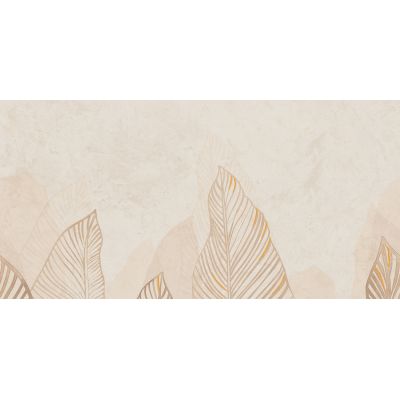 Tubądzin Mild Clay Leaves D dekor ścienny 119,8x59,8 cm beżowa