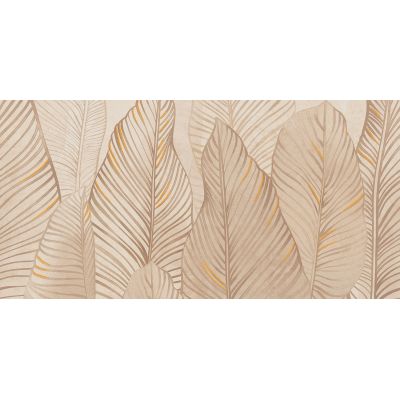 Tubądzin Mild Clay Leaves C dekor ścienny 119,8x59,8 cm beżowa
