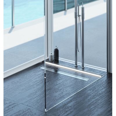 ACO ShowerStep listwa kształtująca spadek 149 cm wys. 1,25-3,6 cm prawa stal nierdzewna elektropolerowana 9010.72.60