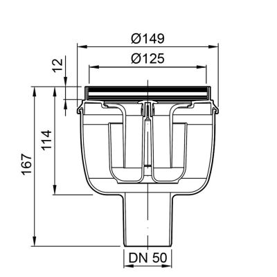 ACO korpus wpustu podłogowego 2505.05.00