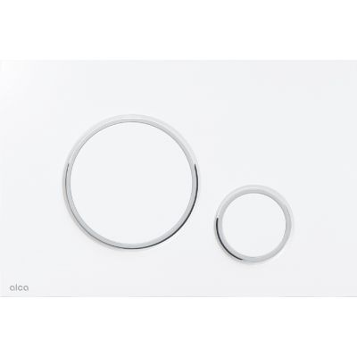 Alca Thin przycisk spłukujący do WC biały połysk/chrom połysk M770