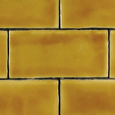 Amadis Seville Crackle Albero płytka cegiełka ścienna 13x6.5 cm żółta