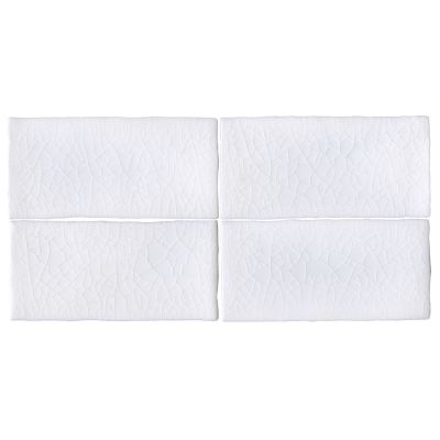 Amadis Seville Crackle Caleta płytka cegiełka ścienna 13x6.5 cm biała