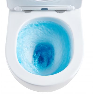Aquavea Polus miska WC z deską wolnoopadającą wisząca bez kołnierza spłukiwanie wirowe biały połysk POLUSB