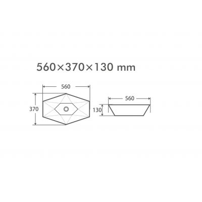 Aquavea Prisa umywalka 56x37 cm nablatowa biała PRISABIA