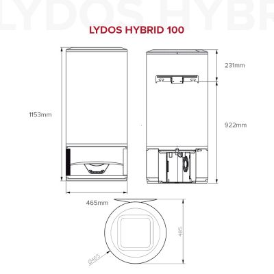 Ariston Lydos Hybrid podgrzewacz wody 100 l elektryczny pojemnościowy 3629053