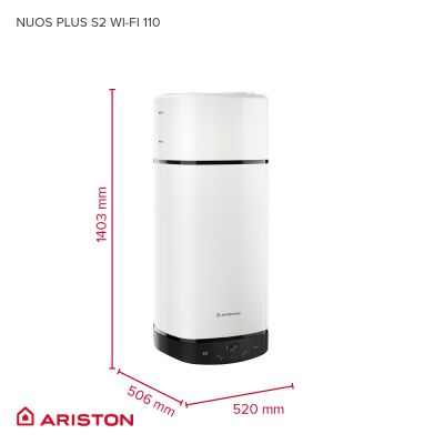 Ariston Nuos Plus S2 WiFi pompa ciepła do CWU 110 l 1,2 kW elektryczna 3629146