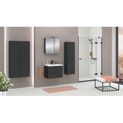 Astor Nicole umywalka z szafką 60 cm czarna AM-NOU-600-23