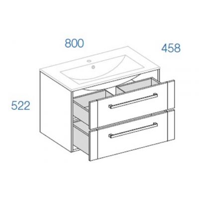 Astor Vincent szafka 80 cm podumywalkowa wisząca dąb country AM-COU-800-00