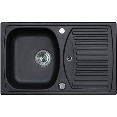 Alveus Record 30 zlewozmywak 78x48 cm Granital czarny 1115191