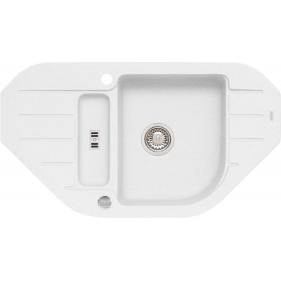 Alveus Niagara 60 zlewozmywak granitowy 90x50 cm biały 1126011