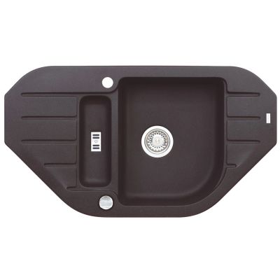 Alveus Niagara zlewozmywak granitowy 90x50 cm czarny 1126091