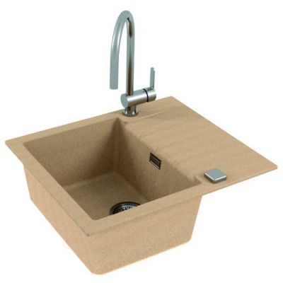 Alveus Cadit zlewozmywak granitowy 59x50 cm beżowy 1132019