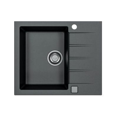 Alveus Cadit zlewozmywak granitowy 59x50 cm czarny 1132021