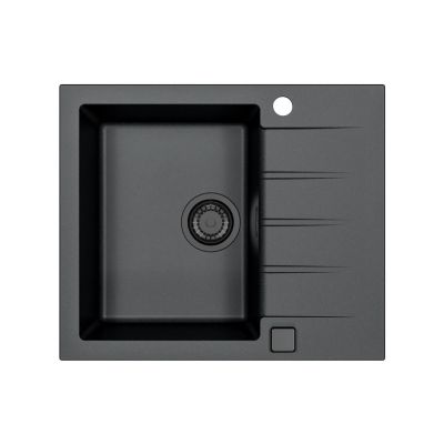 Alveus Cadit zlewozmywak granitowy 59x50 cm czarny 1148158