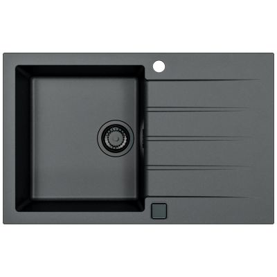 Alveus Cadit zlewozmywak granitowy 79x50 cm Granital czarny 1148159