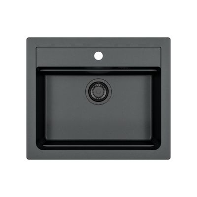 Alveus Atrox zlewozmywak granitowy 59x50 cm czarny 1148162