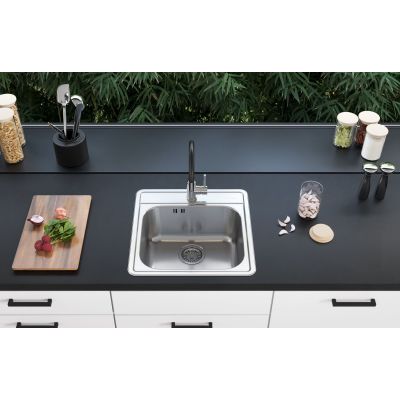 Alveus More zlewozmywak stalowy 50x49 cm stal 1151258