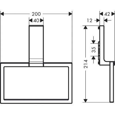 Axor Universal Rectangular wieszak na ręcznik złoty optyczny polerowany 42623990