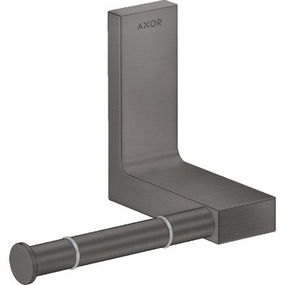 Axor Universal Rectangular uchwyt na papier toaletowy czarny chrom szczotkowany 42656340