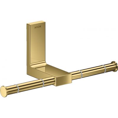 Axor Universal Rectangular uchwyt na papier toaletowy podwójny złoty optyczny polerowany 42657990