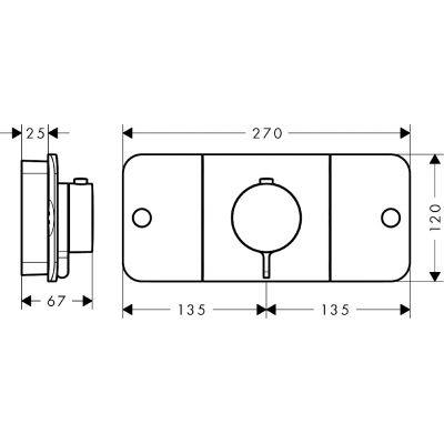 Axor One bateria wannowo-prysznicowa podtynkowa termostatyczna biały mat 45712700