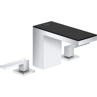 Axor MyEdition EcoSmart bateria umywalkowa stojąca 3-otworowa chrom/czarne szkło 47070600