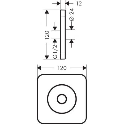 Axor Citterio C rozeta złoty optyczny szczotkowany 28801250